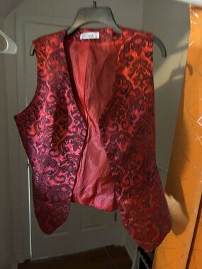 Red Patterned Vest - XL